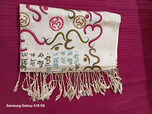 Om Symbol Print Scarf Dupatta tor pooja path  @gif