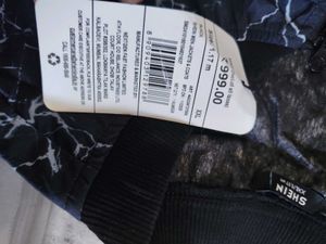 Stylish Marble Print Bomber Jacket