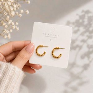 Twisted Gold Hoop Earrings