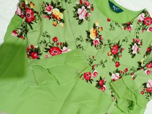 ALC floral Printed Women Umbrella kurti XL