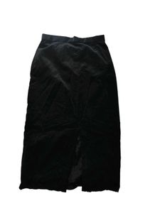 Black Corduroy Midi Skirt