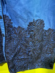 Blue Embroidered Kurti