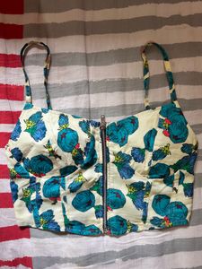 style  cast Floral Print Corset Top