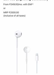 Original Apple Earphones with Lightning Connector