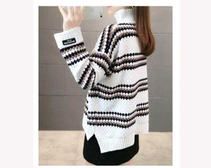 Striped Turtleneck Sweater