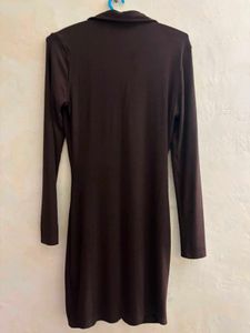 Chic Ruched Button-Down Dress