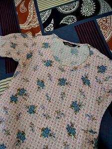 Chic Floral Print Kurta