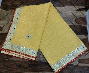Haldi Special Saree With Gotta Patti Work
