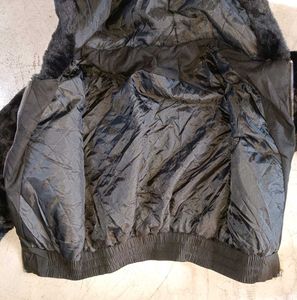 Black Faux Fur Cropped Jacket