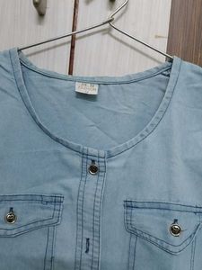 Light Wash Denim Sleeveless vest
