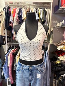 Retro Polka Dot Halter Top