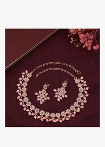 3 peace combo Elegant Rose Gold Necklace Set
