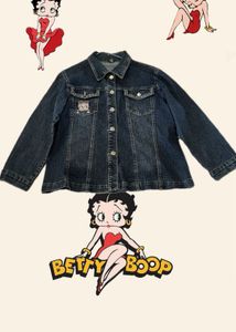 Betty Boop Denim Jacket with Pink Cap