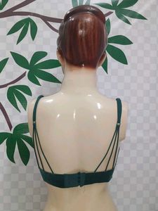 (1300)Green Velvet Bralette