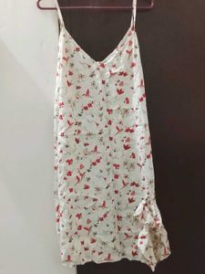 Cute Floral Print Slip Dress
