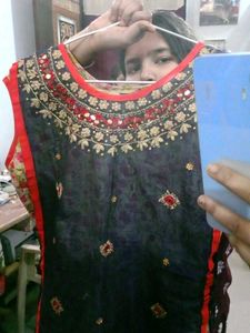 Embellished Dark Blue Kurta