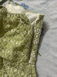 Peplum Style Embroidered Top