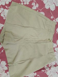 Classic Beige High-Waisted Shorts