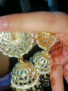 Big Jhumkas Available In Black Colour