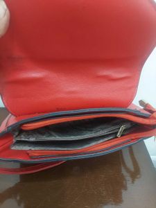 Vibrant Red Studded Handbag