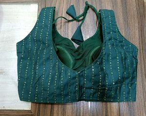 Sleeveless Green Blouse