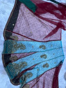 Embellished y2k Silk Saree