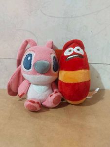 Cute Stuffed Toys - Pink stitch & larva