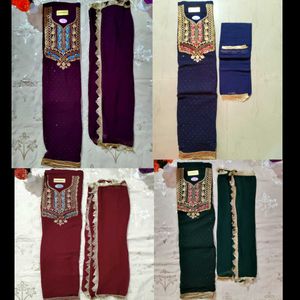 PICK ANY EMBROIDERED DRESS MATERIAL IN 640 RS.