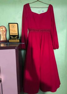 Elegant Maroon Maxi Dress