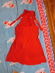 A Red Colour Dungree