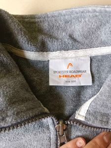 Grey Zip-Up Fleece Jacket