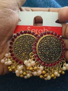 Exquisite Jhumka Earrings with Pearls
