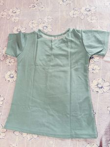 Green V-Neck top