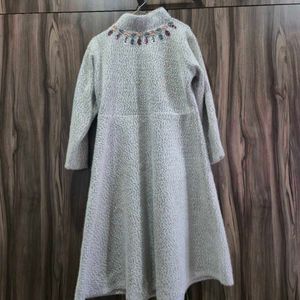 Embellished Grey Knit Sweater