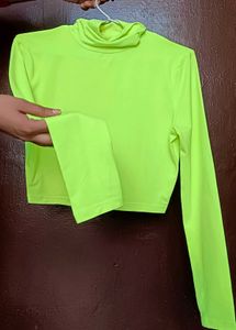 Parrot 🦜 💚 Green Shein Top With Full Sleeve Neck