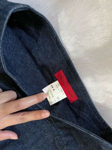 y2k denim pleated skirt