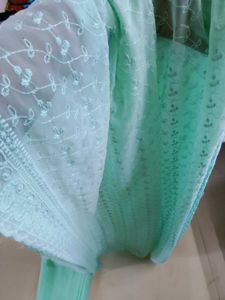 Elegant Mint Green Chikankari Kurta Set