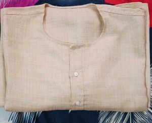 Men's Beige Kurta Set