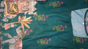 Green Kalamkari Short Kurti