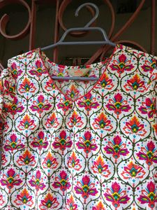 Anouk Cotton Beautiful Kurta With Stylish Sleeves