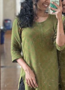 Olive Pattern Kurta