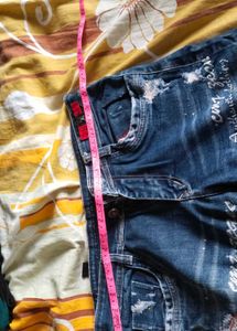 Designer Distressed Denim Jeans