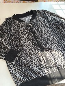 Leopard Print Bomber Jacket