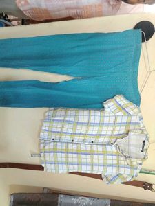Casual Plaid Button-Up shirt and payjama