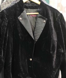 Vintage Black Velvet Blazer