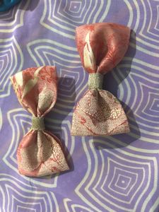 Set of 2 Pink Floral Hair Bows