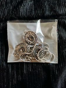 Silver Filigree Necklace &amp; Earring Set