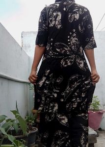 Black Printed Kurta and Palazzo Set