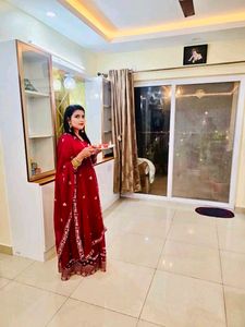 ADITI MAROON GOWN AND DUPATTA SET