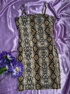Snakeskin Mini Dress